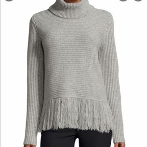 Free with purchase over $20 Michael Kors Fringe tassel ribbed turtleneck sweater
